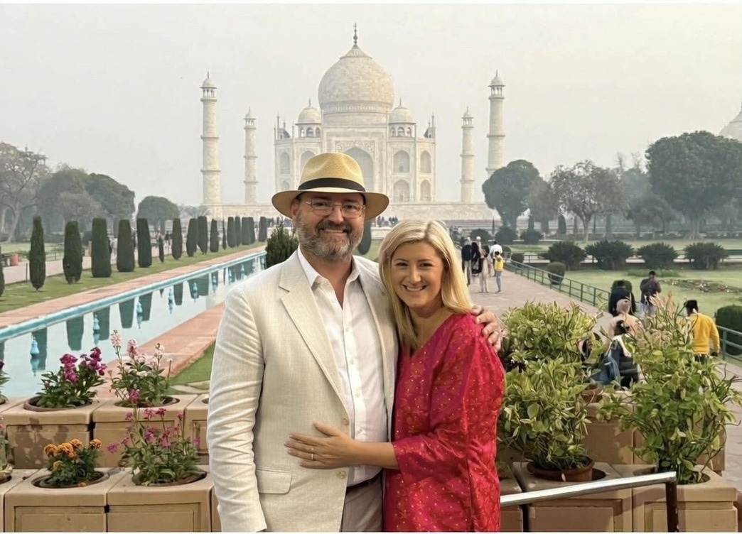 Nick and Angie at the Taj Mahal